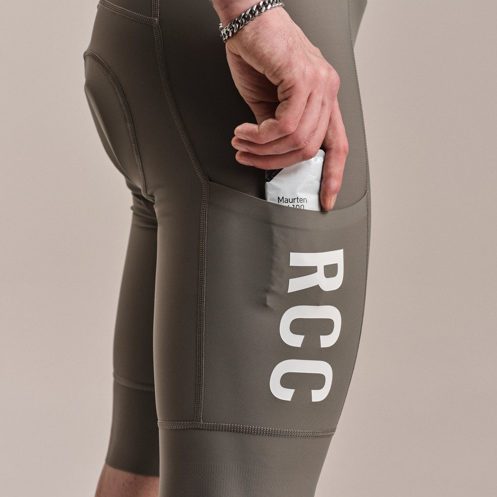 Men's RCC Pro Team Cargo Bib Shorts - Long - Smoke/White
