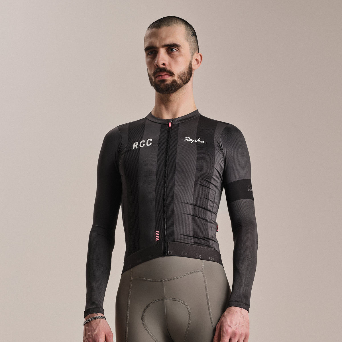 Men's RCC Pro Team Long Sleeve Lightweight Jersey - Stealth/Black