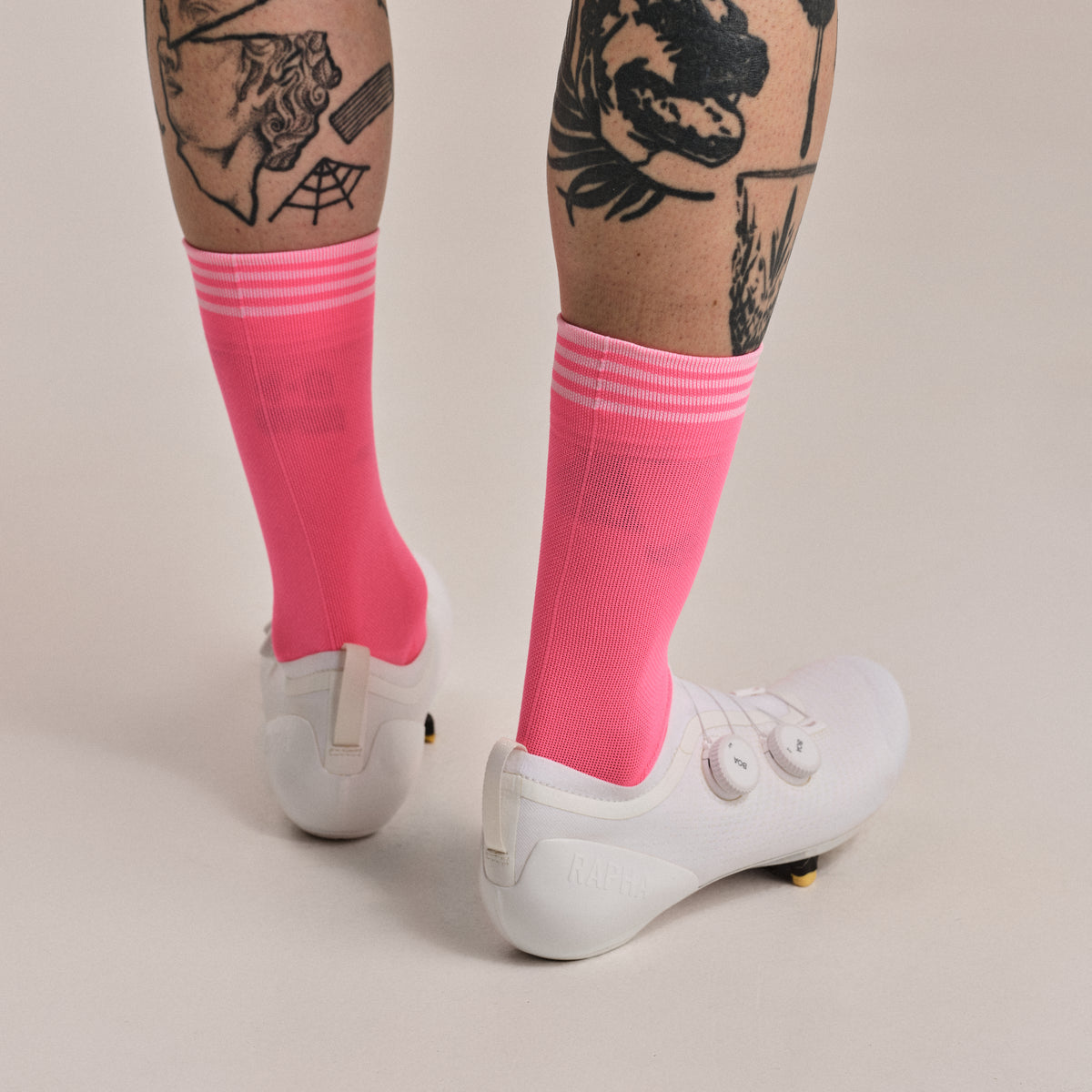 RCC Pro Team Socks - Regular - High-Vis Pink/Fog