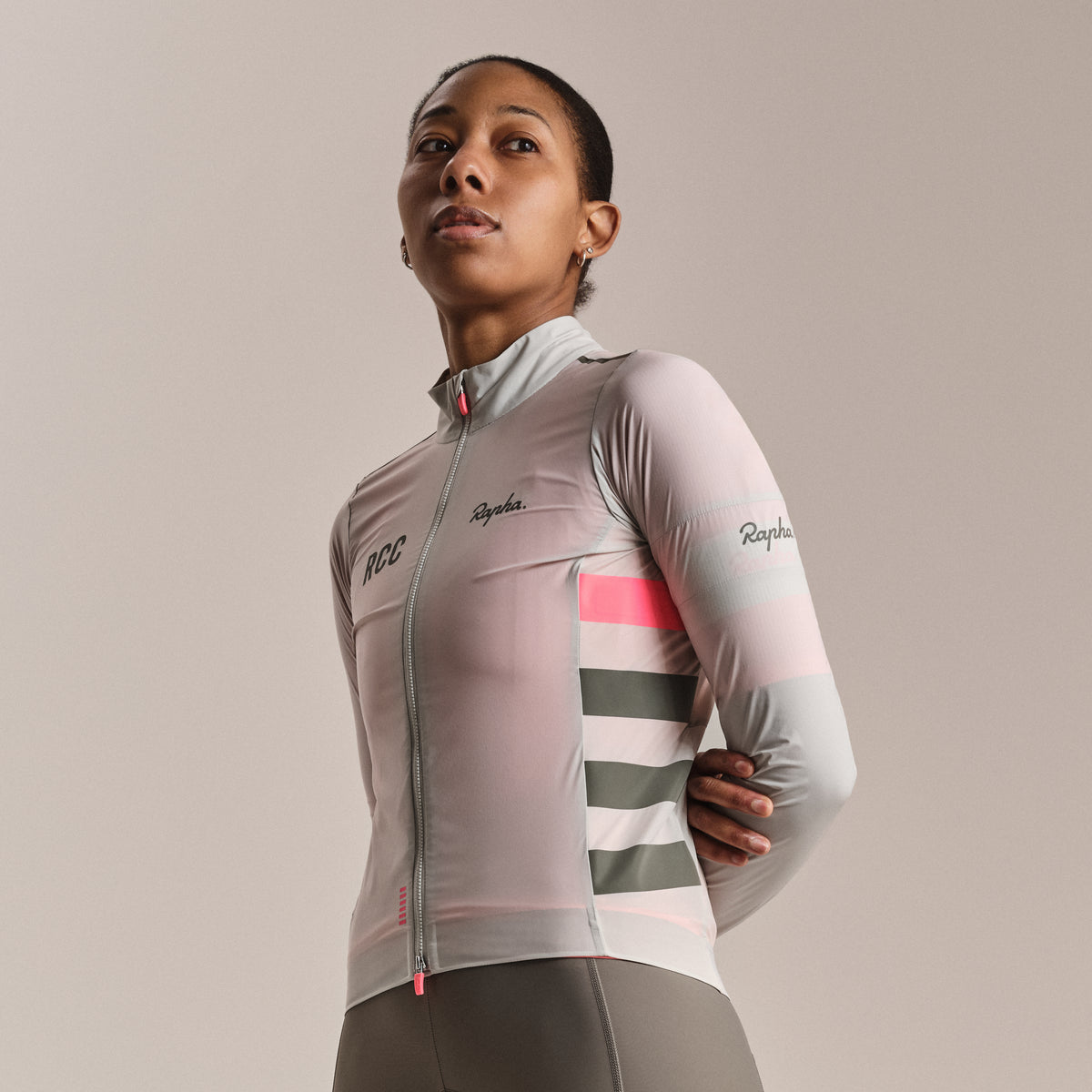 Women's RCC Pro Team Lightweight Wind Jacket - Grey/Smoke