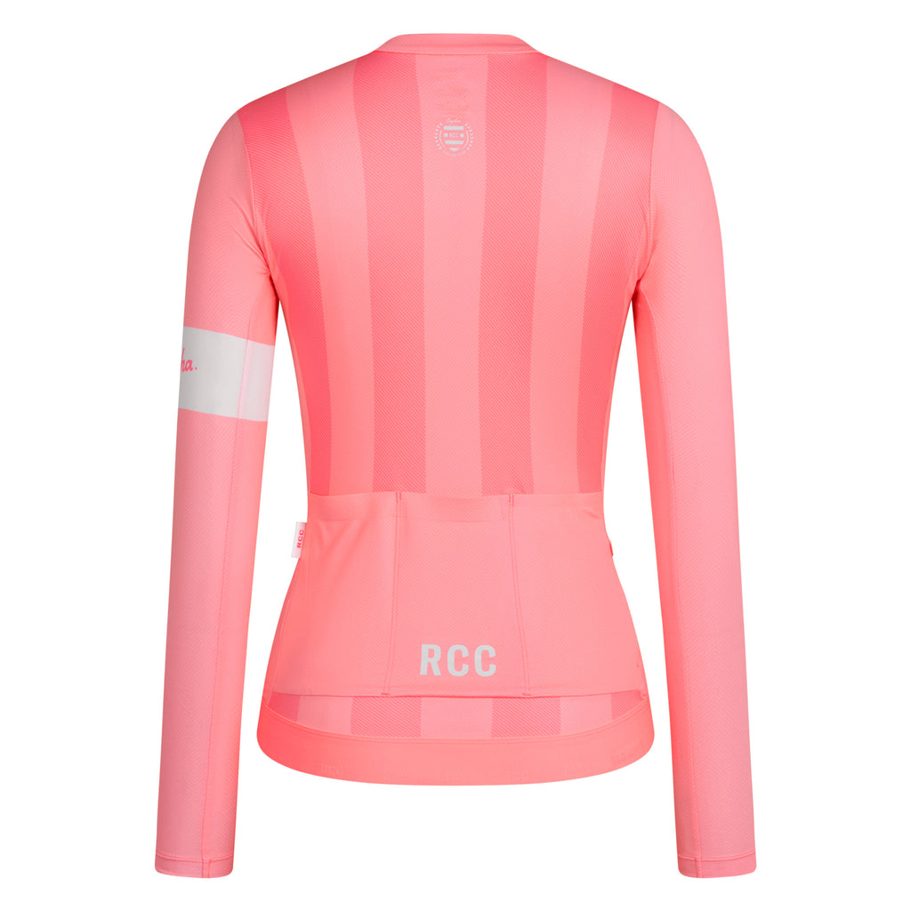 Women's RCC Pro Team Long Sleeve LW Jersey - Light Pink/High-Vis Pink