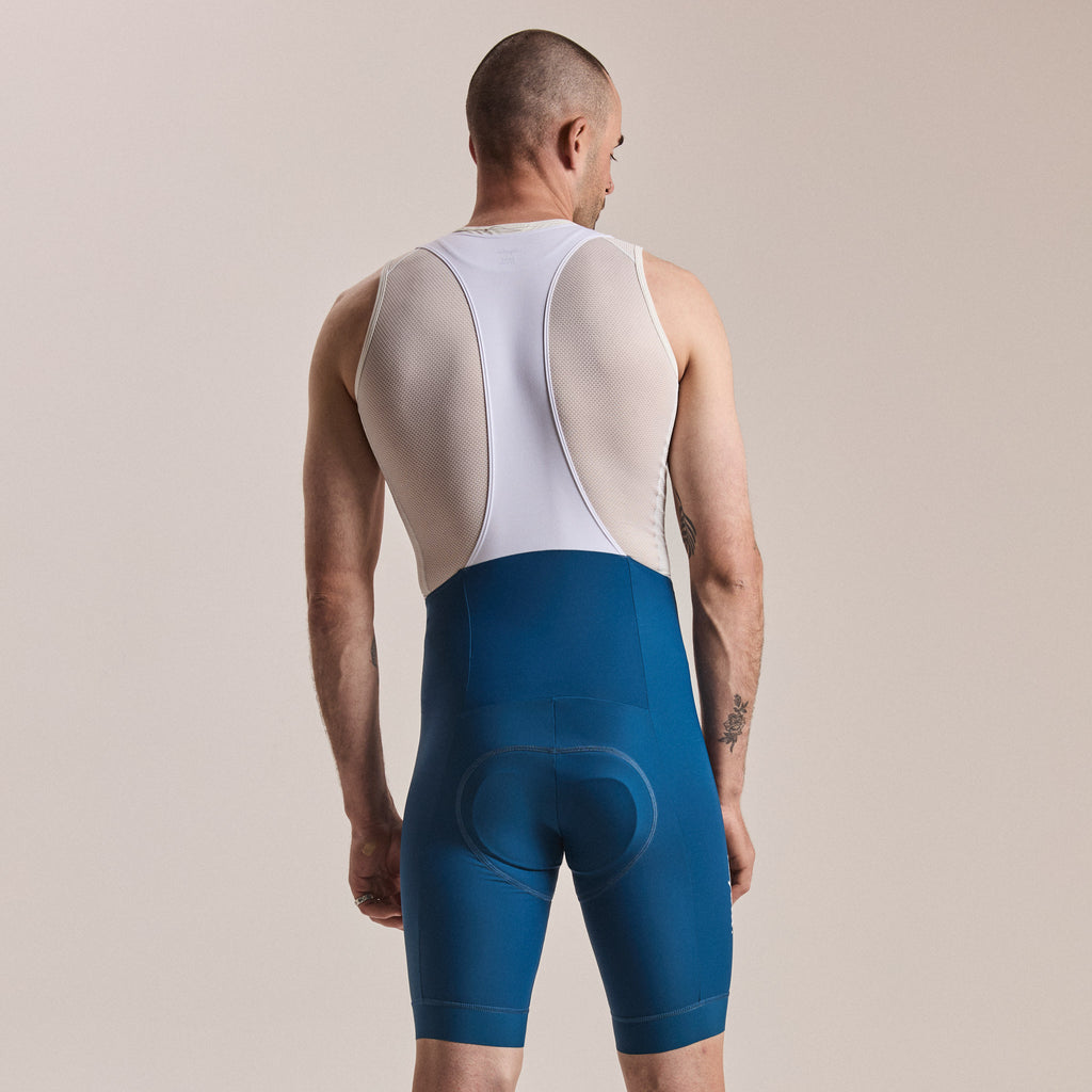 Men's Core Bib Shorts - Jewelled Blue/White