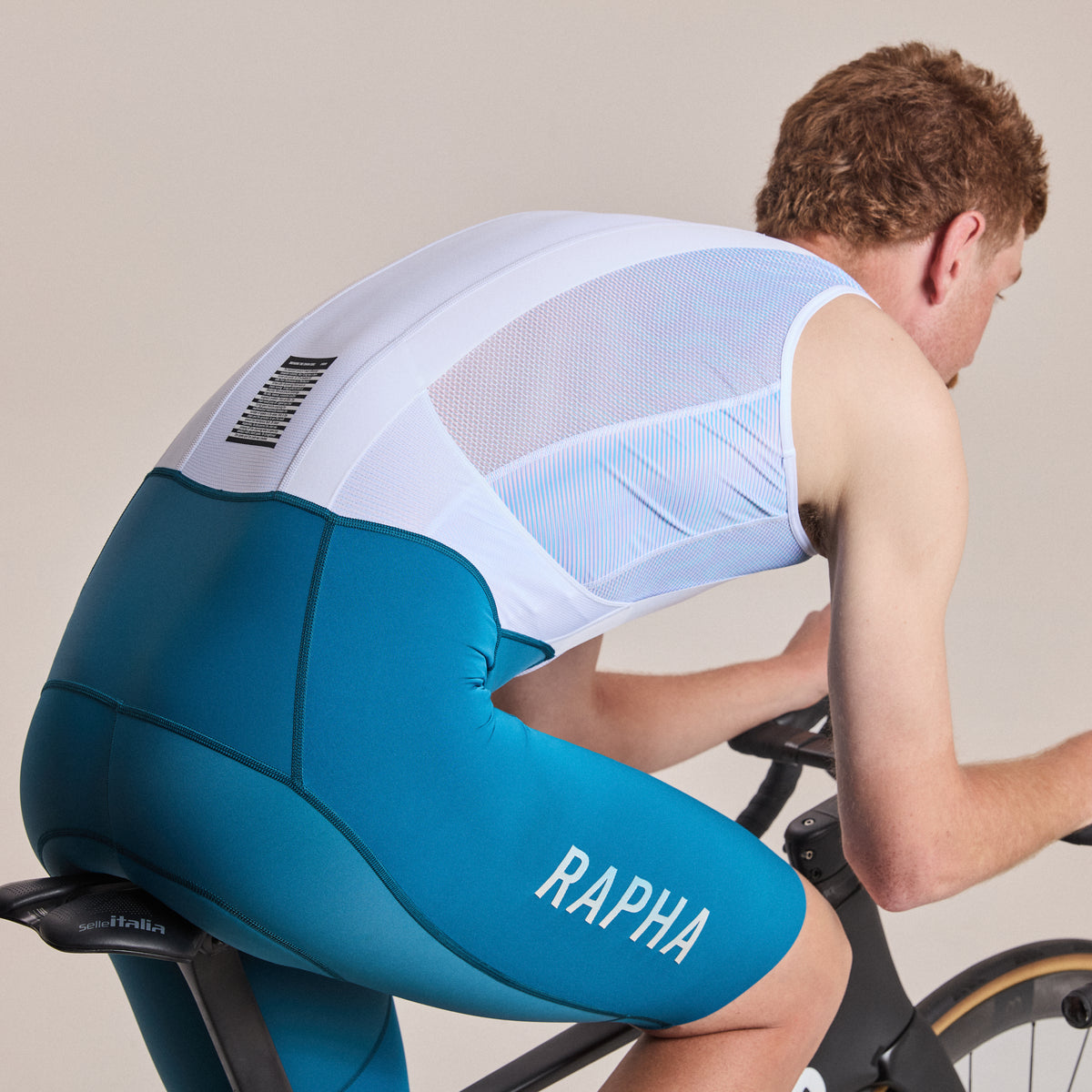 Men's Pro Team Bib Shorts - Reaction-diffusion - Slate Blue/White