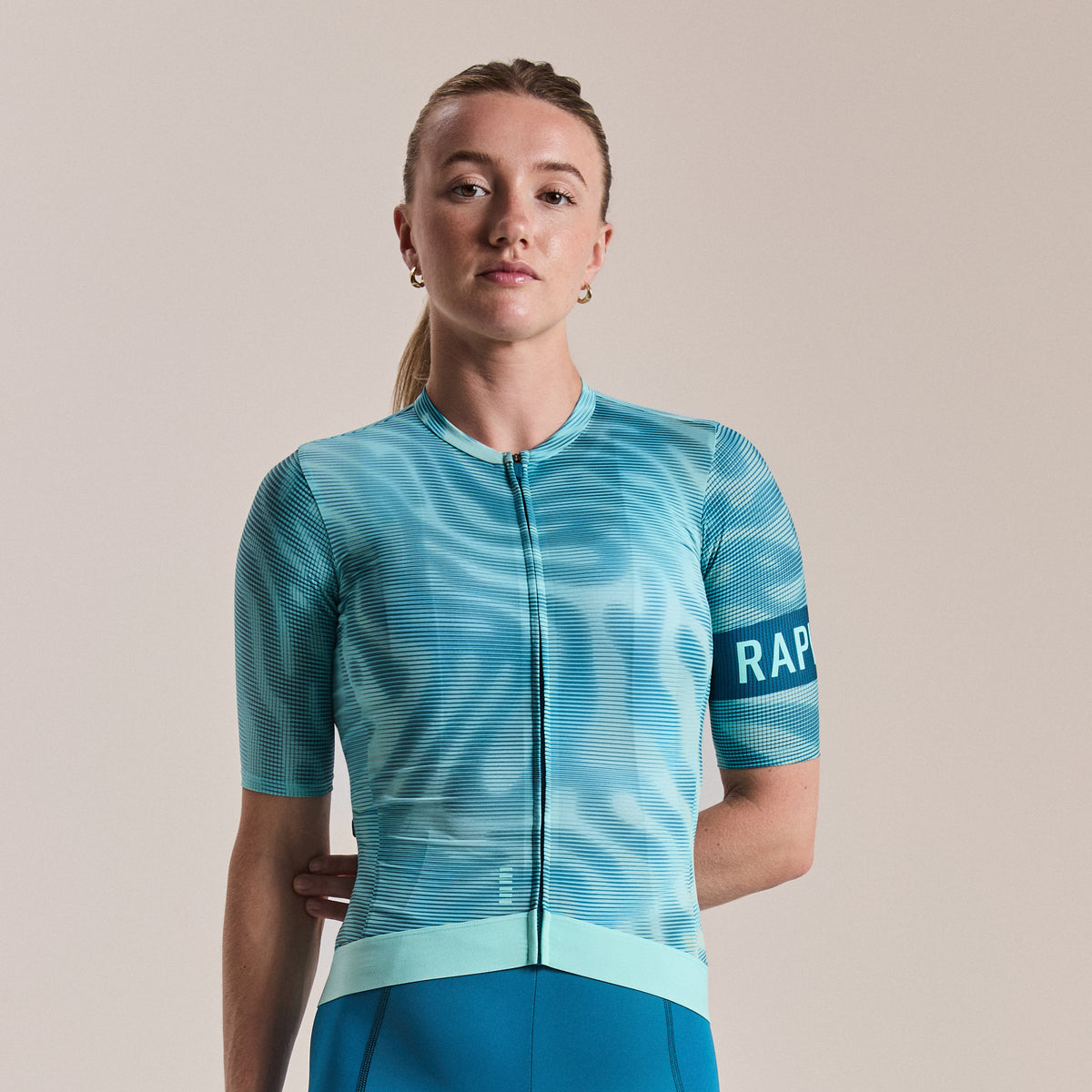 Women's Pro Team Jersey - Reaction-diffusion - Aqua Blue/Slate Blue