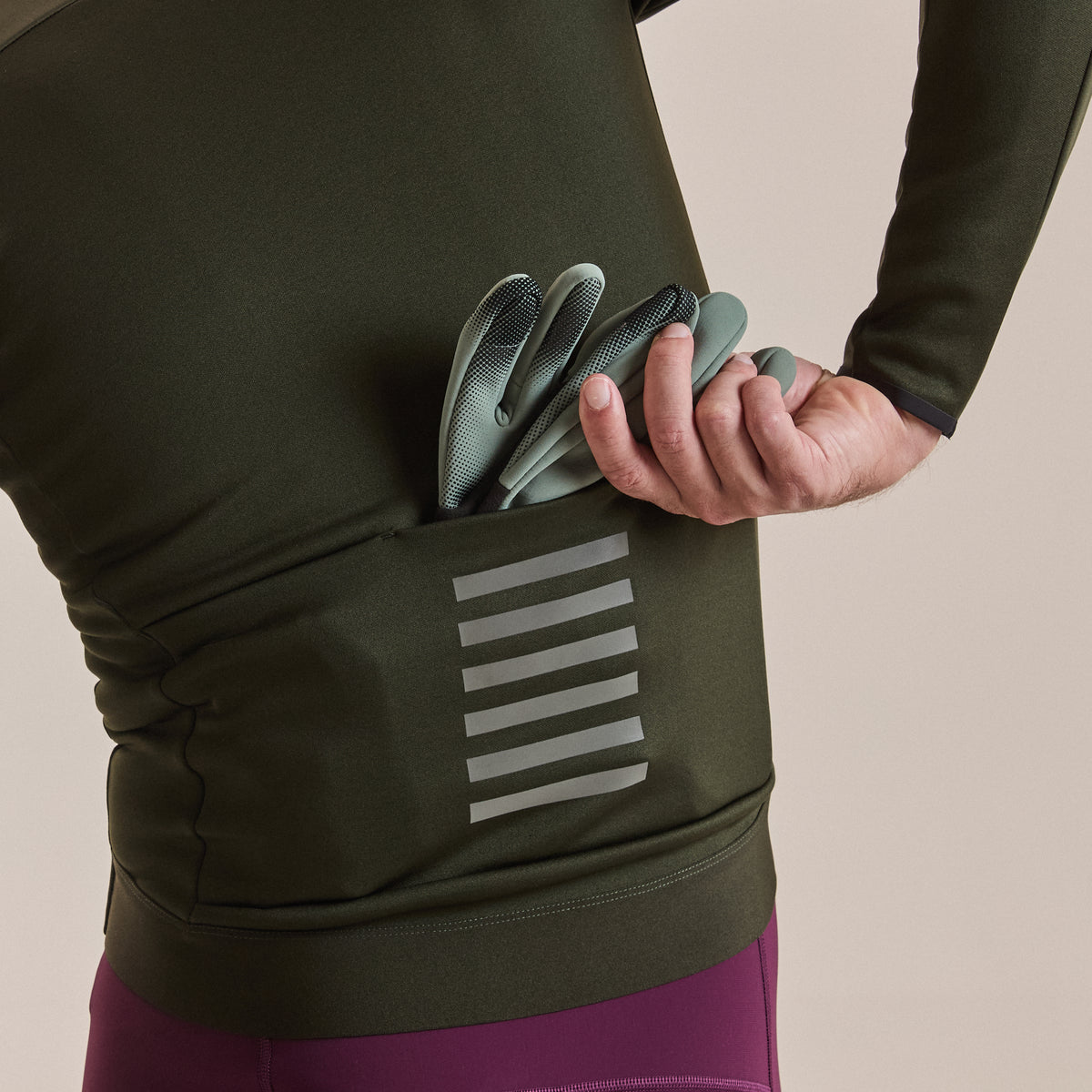 Men's Pro Team Thermal Jacket - Bottle Green/Bottle Green
