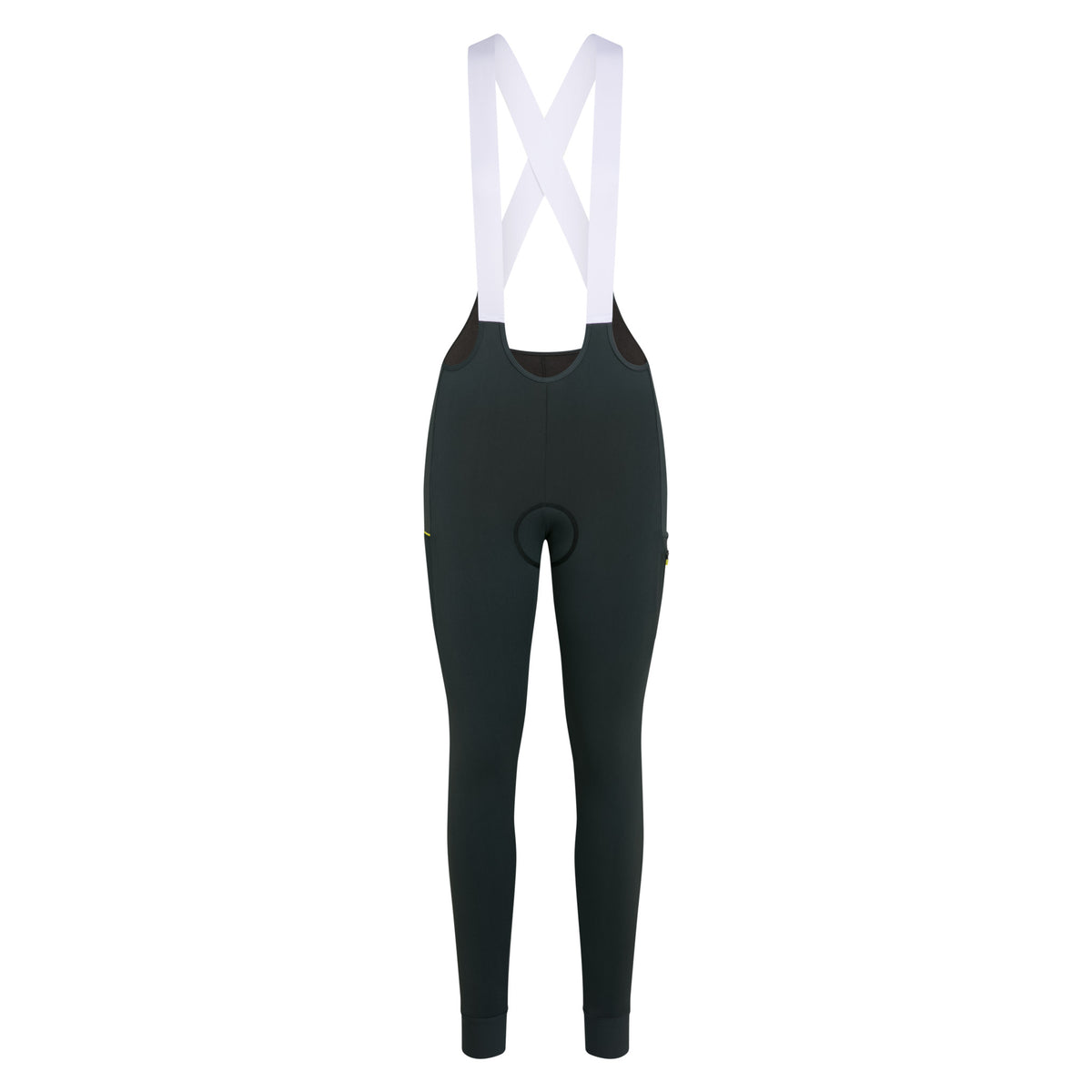 Women's Brevet Cargo Winter Tights - Dark Forest/Chartreuse