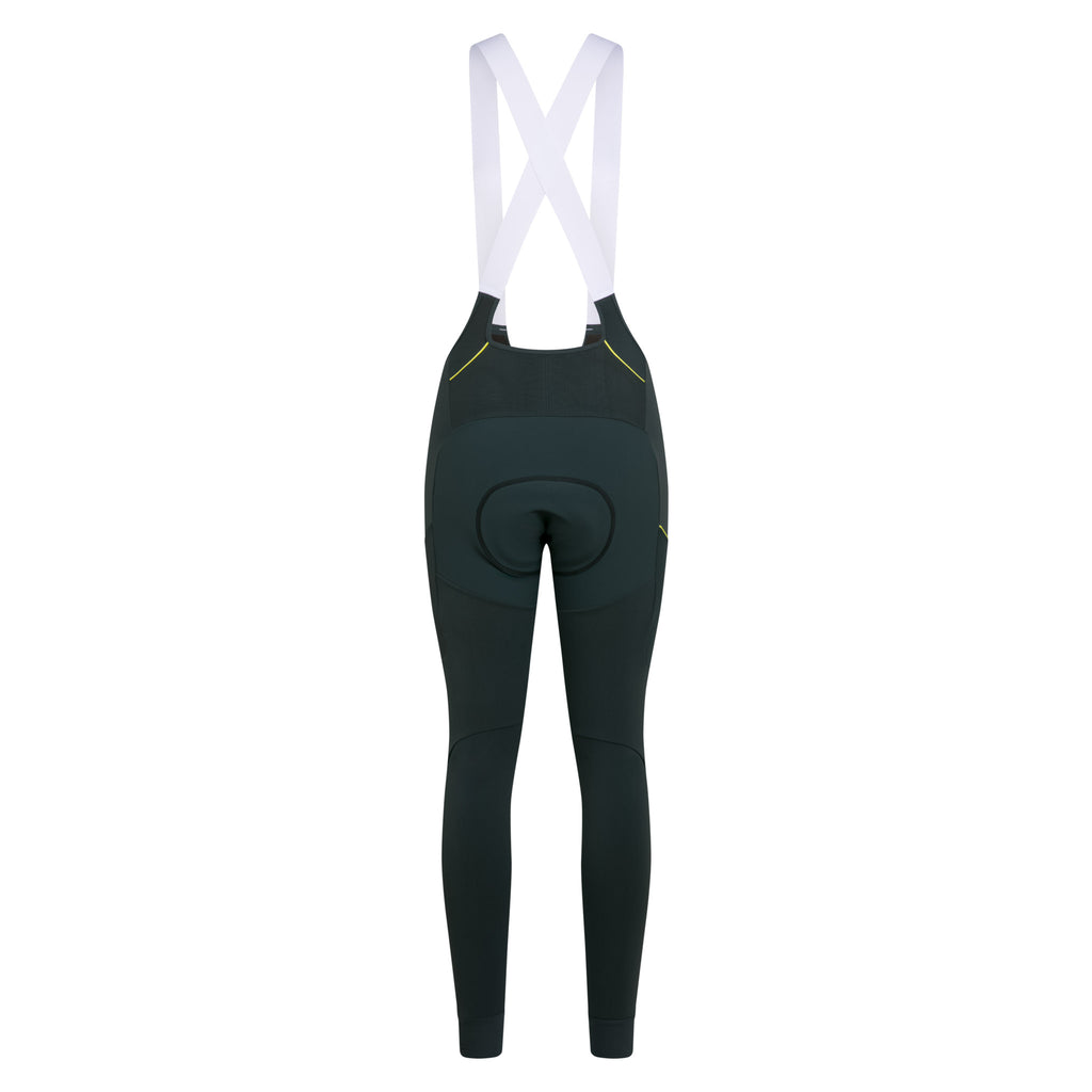Women's Brevet Cargo Winter Tights - Dark Forest/Chartreuse