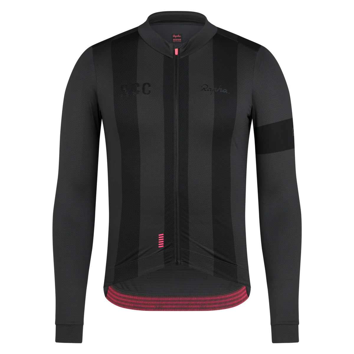 Men's RCC Pro Team Long Sleeve Midweight Jersey - Stealth Black/Black