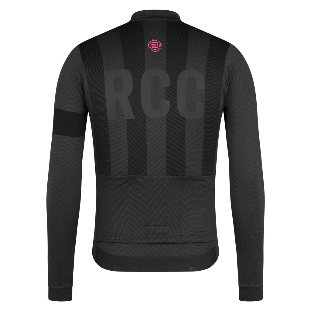 Men's RCC Pro Team Long Sleeve Midweight Jersey - Stealth Black/Black