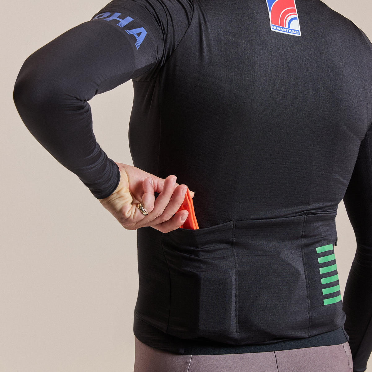 Women's Pro Team LS Midweight Jersey - Novantasei - Black/Blue