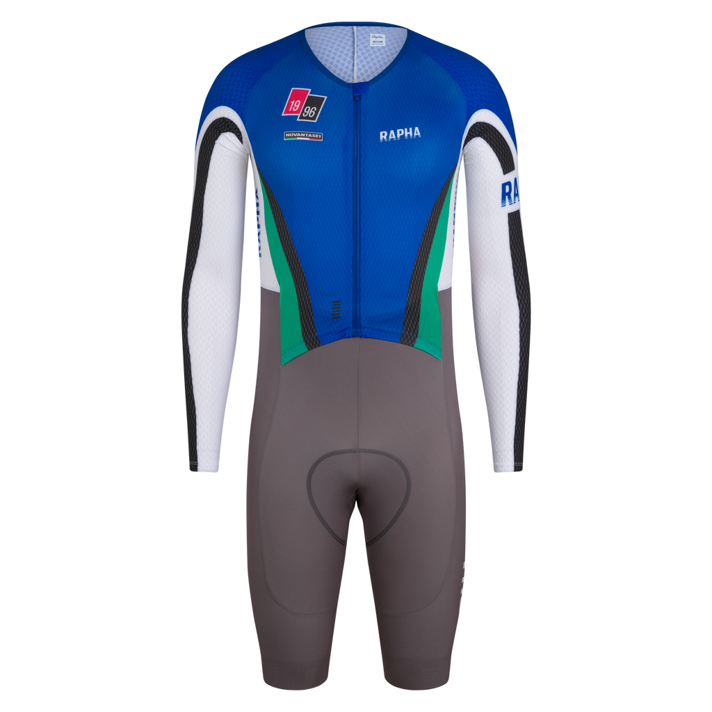 Men's Pro Team LS Roadsuit - Novantasei - Blue/Silver Reflective
