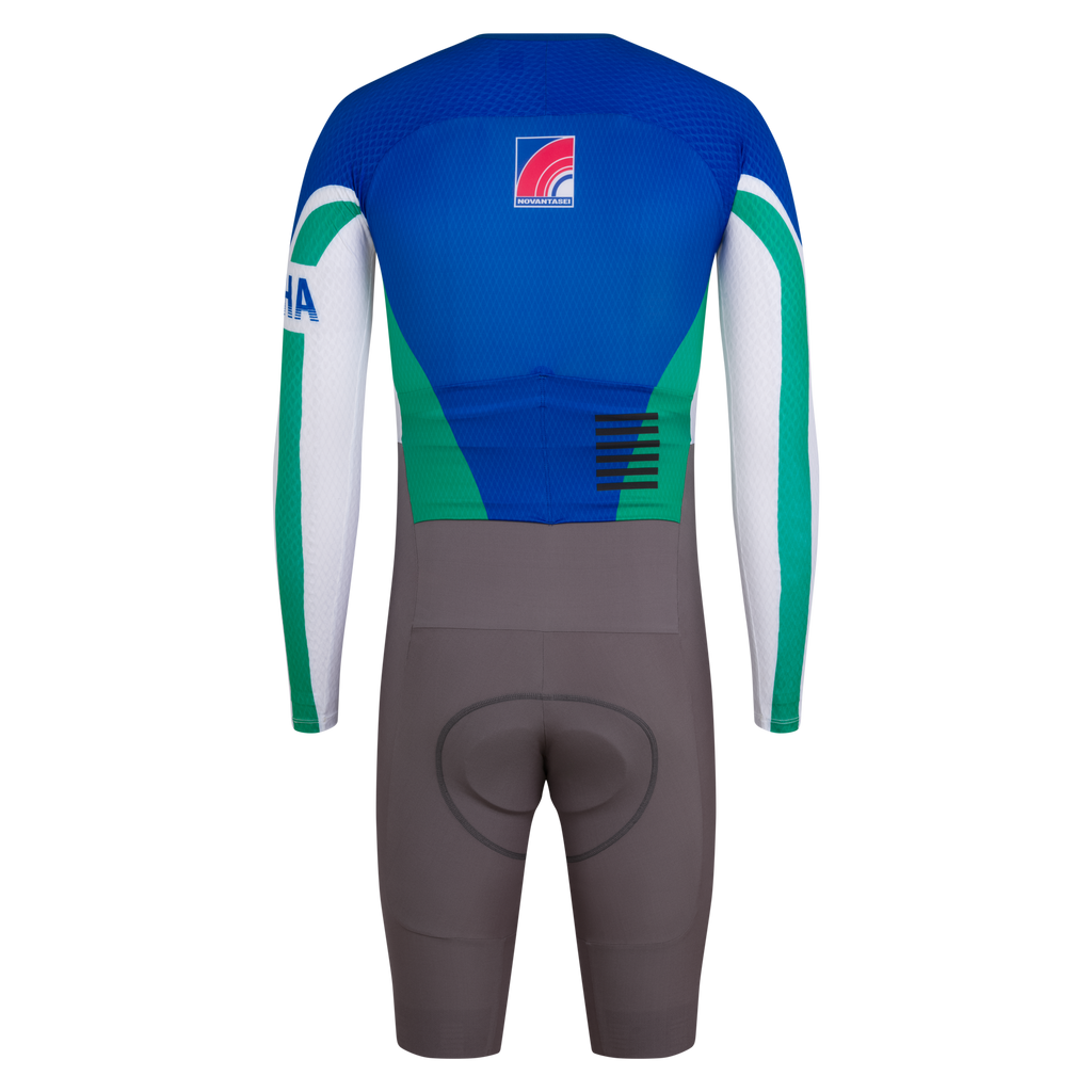 Men's Pro Team LS Roadsuit - Novantasei - Blue/Silver Reflective