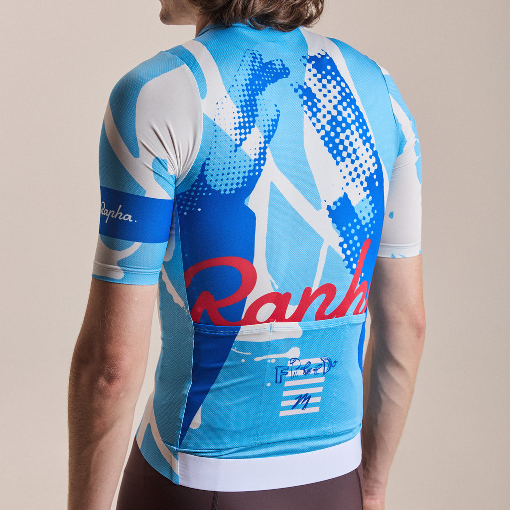 Rapha + David Carson Men's Pro Team Rouleur Jersey - Cornflower/Cobalt
