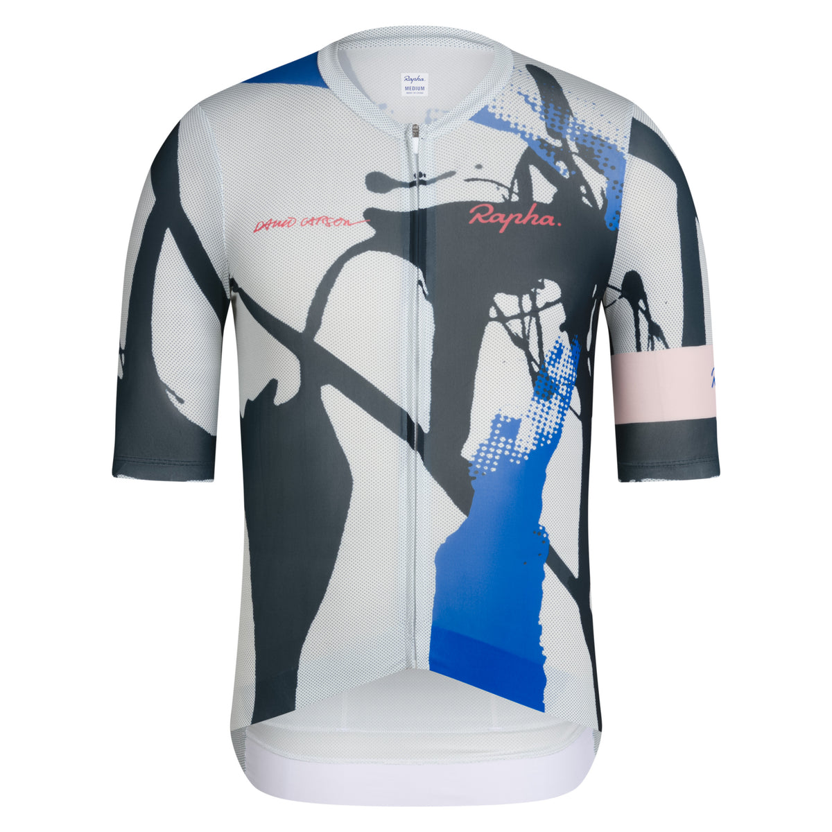Rapha + David Carson Men's Pro Team Rouleur Jersey - Pale Grey/Black