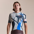 Rapha + David Carson Men's Pro Team Rouleur Jersey - Pale Grey/Black