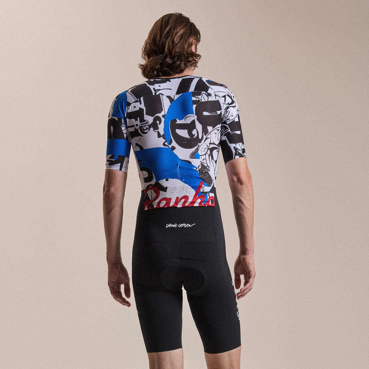 Rapha + David Carson Men's Pro Team Roadsuit - Black/Cobalt