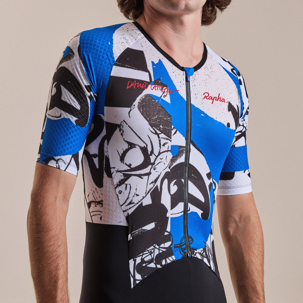 Rapha + David Carson Men's Pro Team Roadsuit - Black/Cobalt