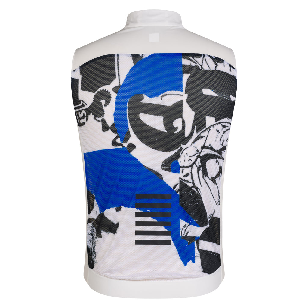 Rapha + David Carson Men's Pro Team Gilet - White/Cobalt