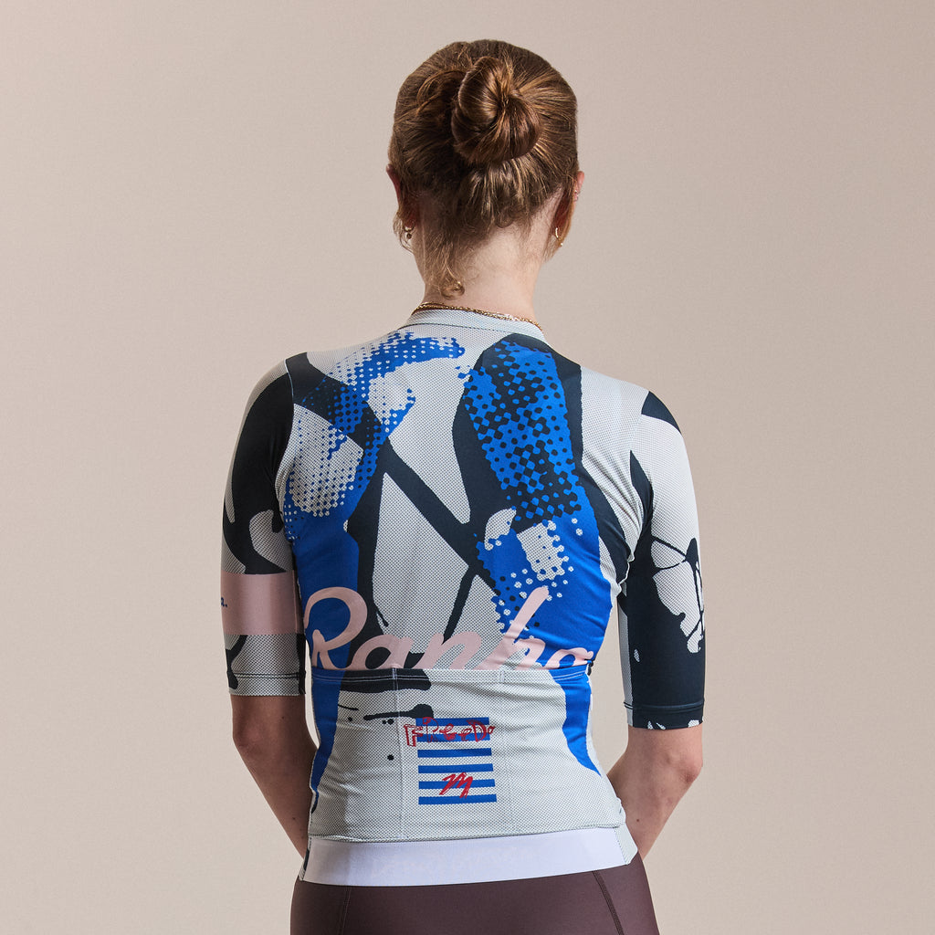 Rapha + David Carson Women's PT Rouleur Jersey - Pale Grey/Black
