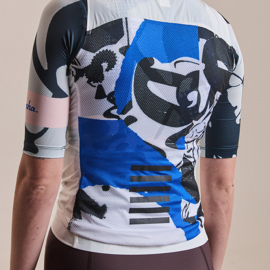 Rapha + David Carson Women's Pro Team Gilet - White/Cobalt