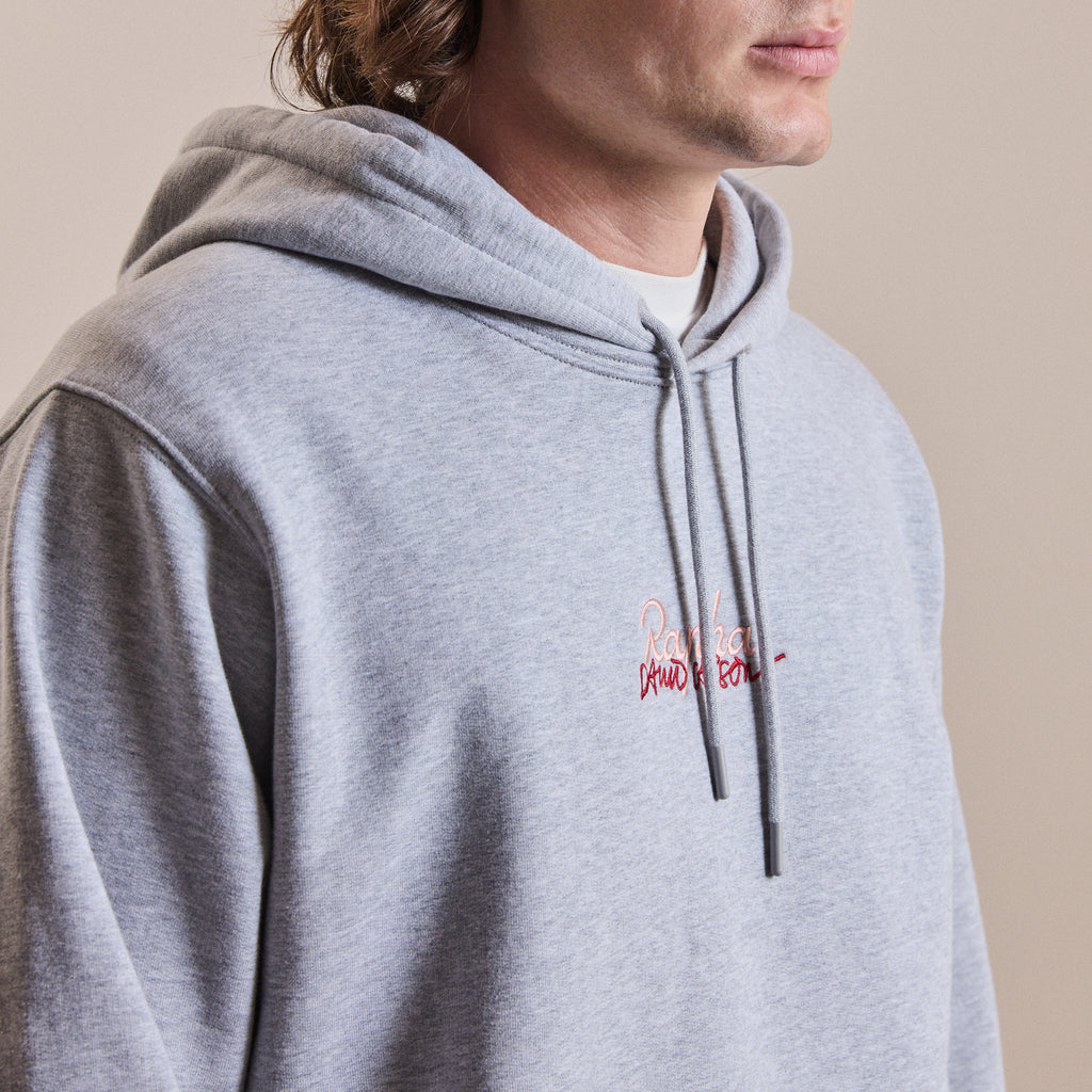 Rapha + David Carson Unisex Hoodie - Silver/White