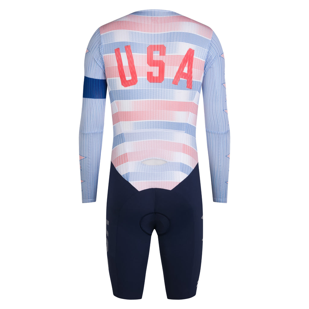 USA National - Men's Track Speed Suit with Pocket - Multicolour