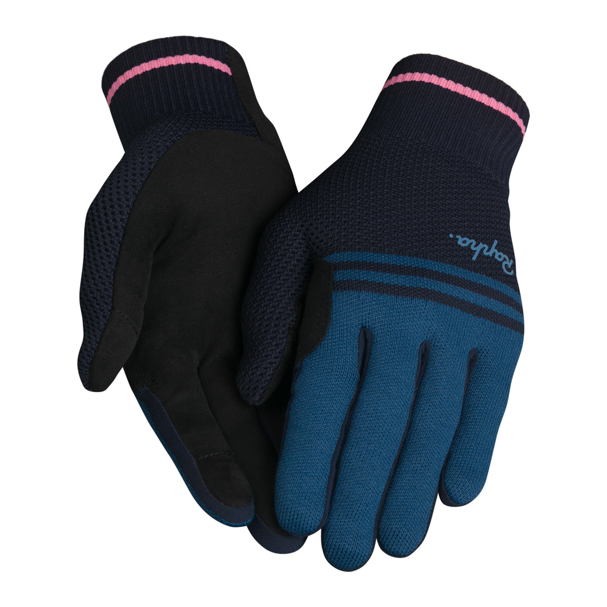 Merino Gloves - Dark Navy/Teal
