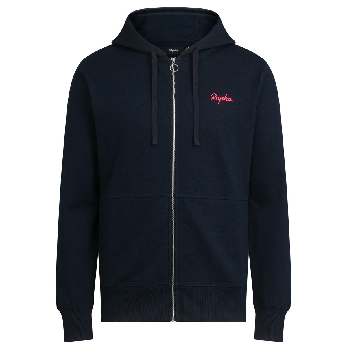 Men's Logo Hoodie - Dark Navy/Hi-Vis Pink