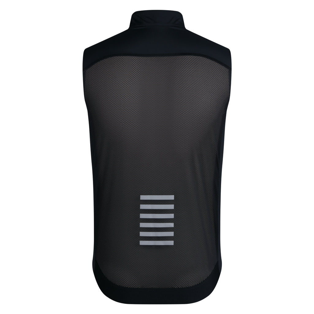 Men's Pro Team Gilet II - Black/Silver Reflective