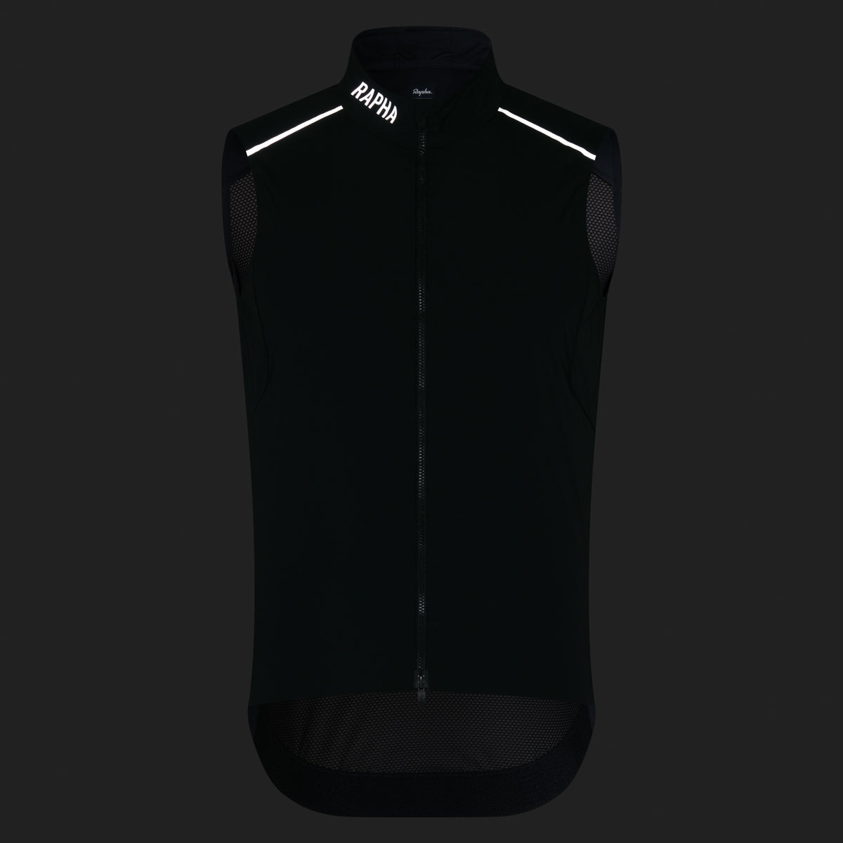 Men's Pro Team Gilet II - Black/Silver Reflective