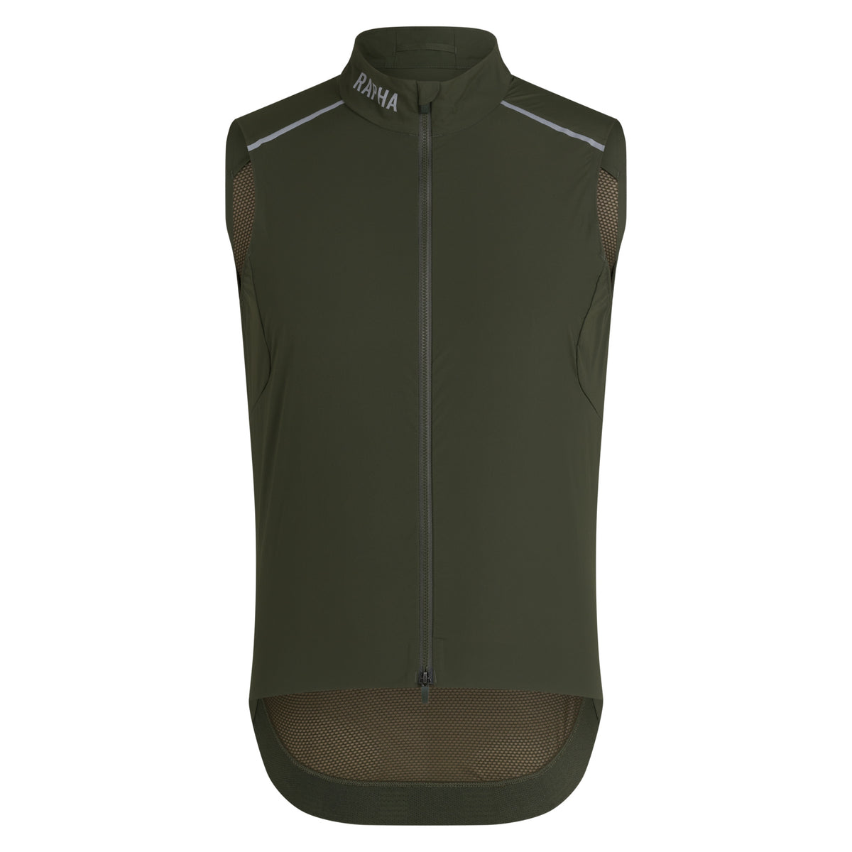 Men's Pro Team Gilet II - Dark Green/Silver Reflective