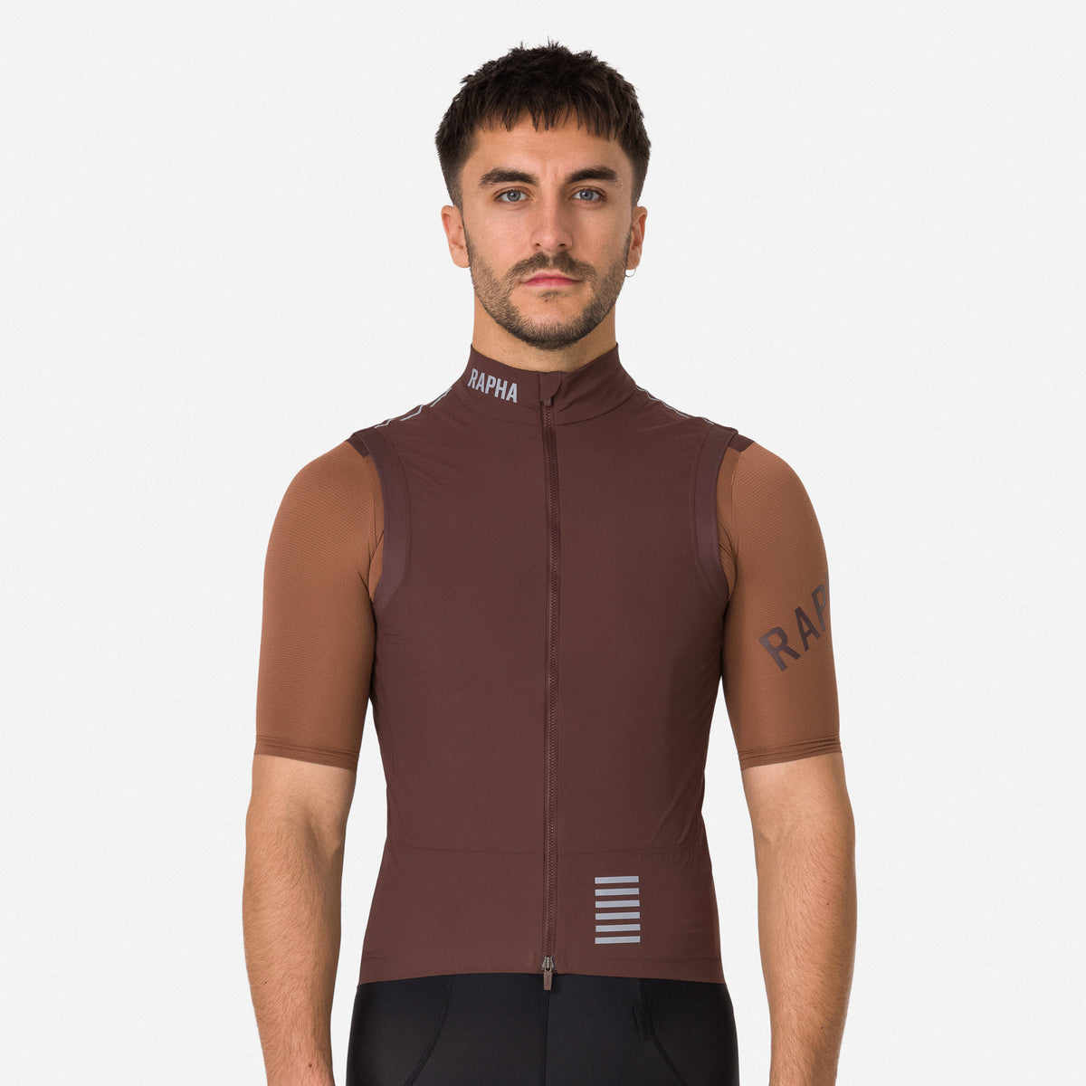 Men's Pro Team Lightweight Gilet - Walnut Brown/Silver Reflective
