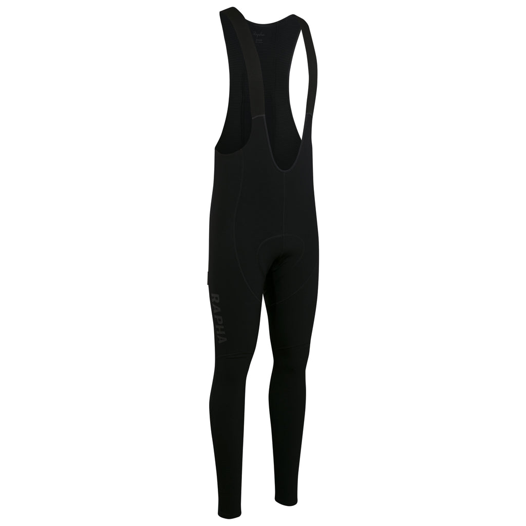 Men's Pro Team Winter Tights with Pad II - Black/Black
