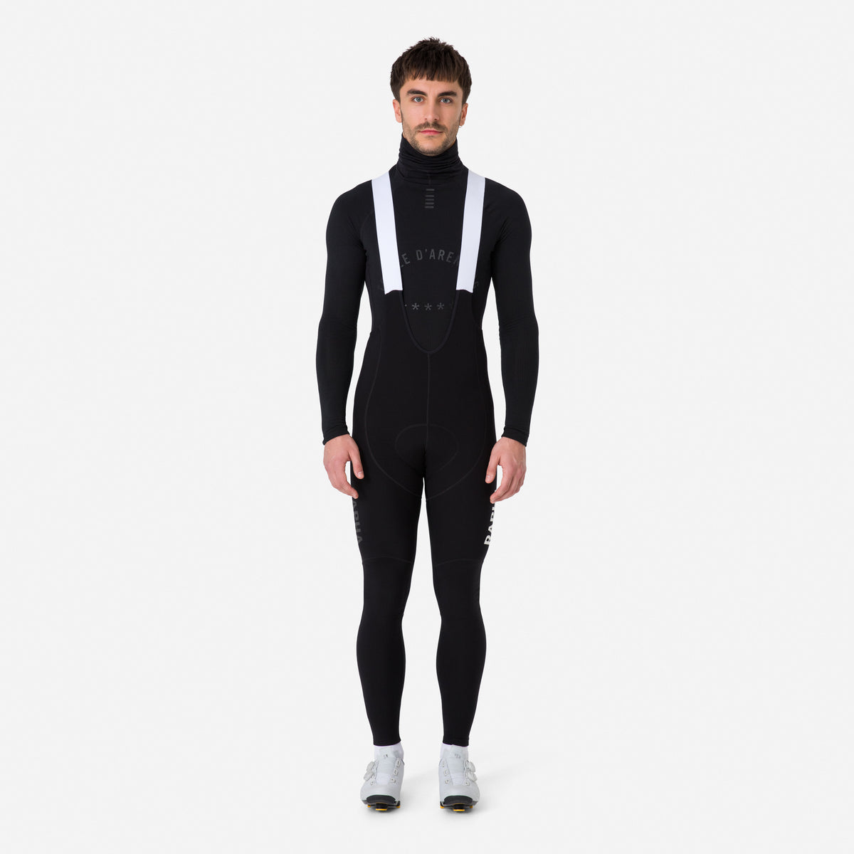 Men's Pro Team Winter Tights with Pad II - Black/White