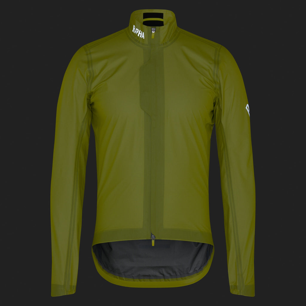Men's Pro Team Gore-Tex Lightweight Rain Jacket - Chartreuse/White