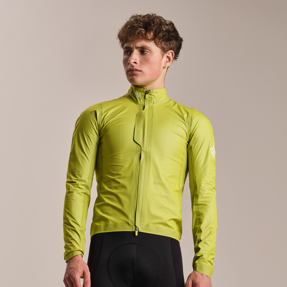 Men's Pro Team Gore-Tex Lightweight Rain Jacket - Chartreuse/White