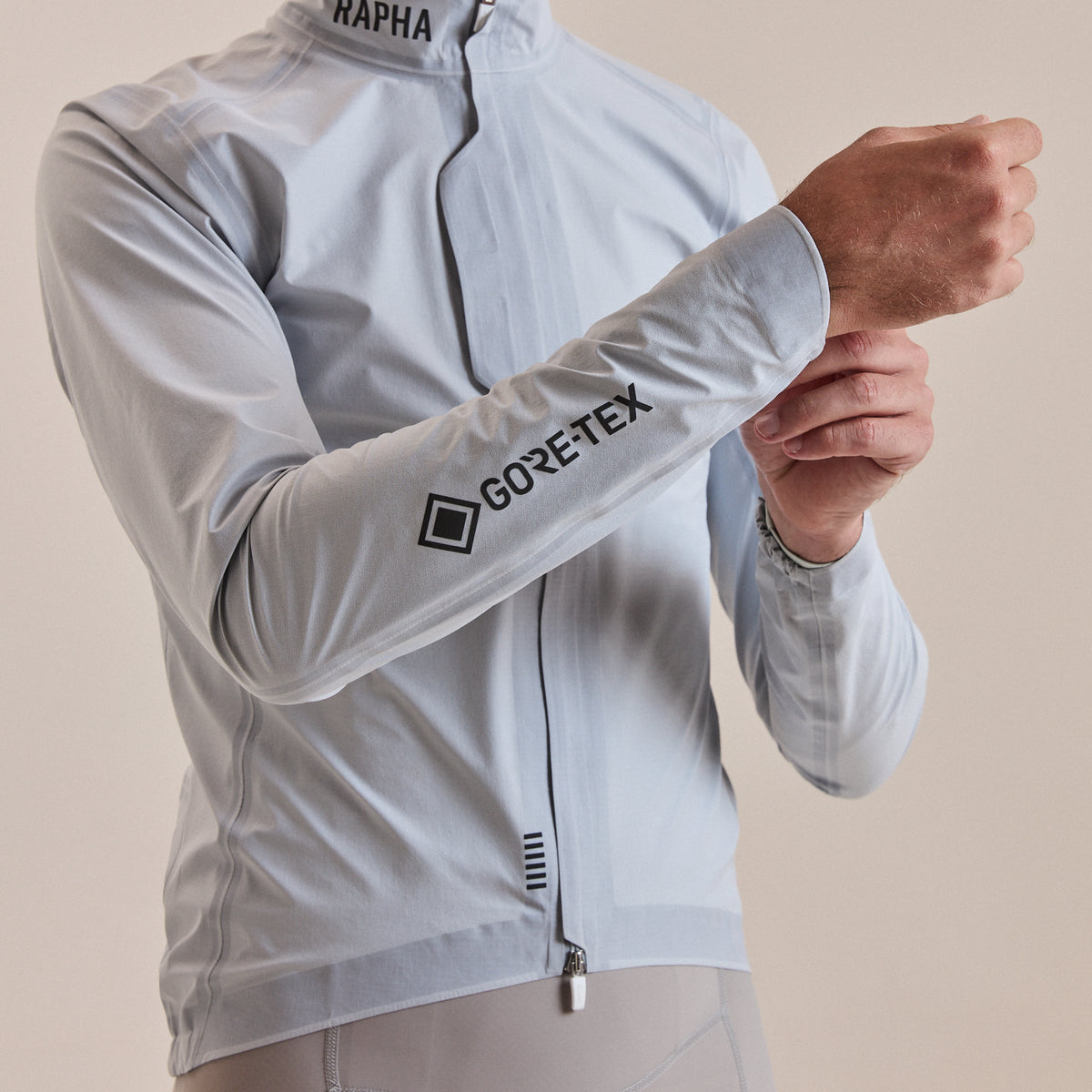 Men's Pro Team Gore-Tex LW Rain Jacket II - White/Black