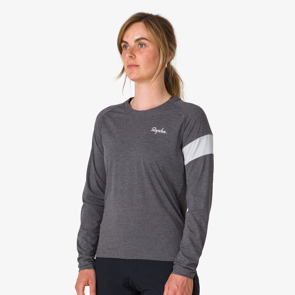Women's Trail Long Sleeve Technical T-shirt - Grey/Light Grey