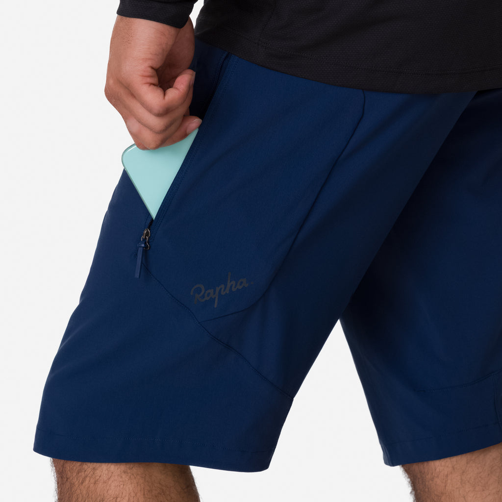 Men's Trail Cargo Shorts - Deep Blue/Black