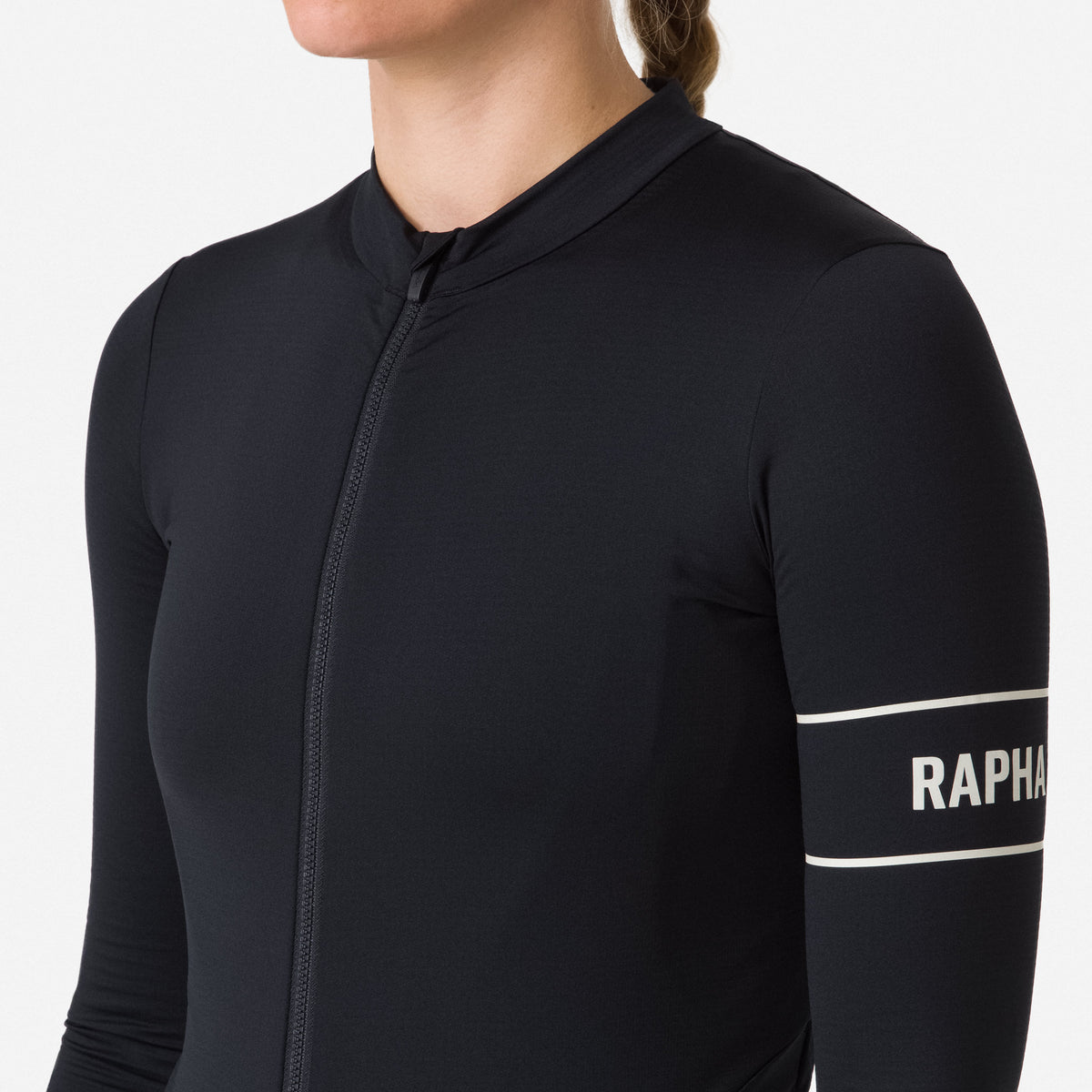 Women's Pro Team Long Sleeve Thermal Jersey - Black/White