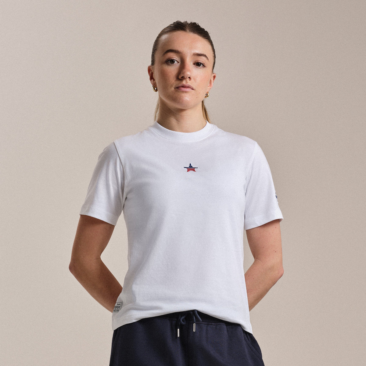 USA Women's Short Sleeve Cotton T-Shirt - Multicolour