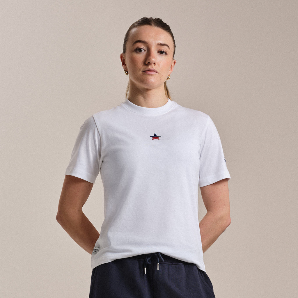 USA Women's Short Sleeve Cotton T-Shirt - Multicolour