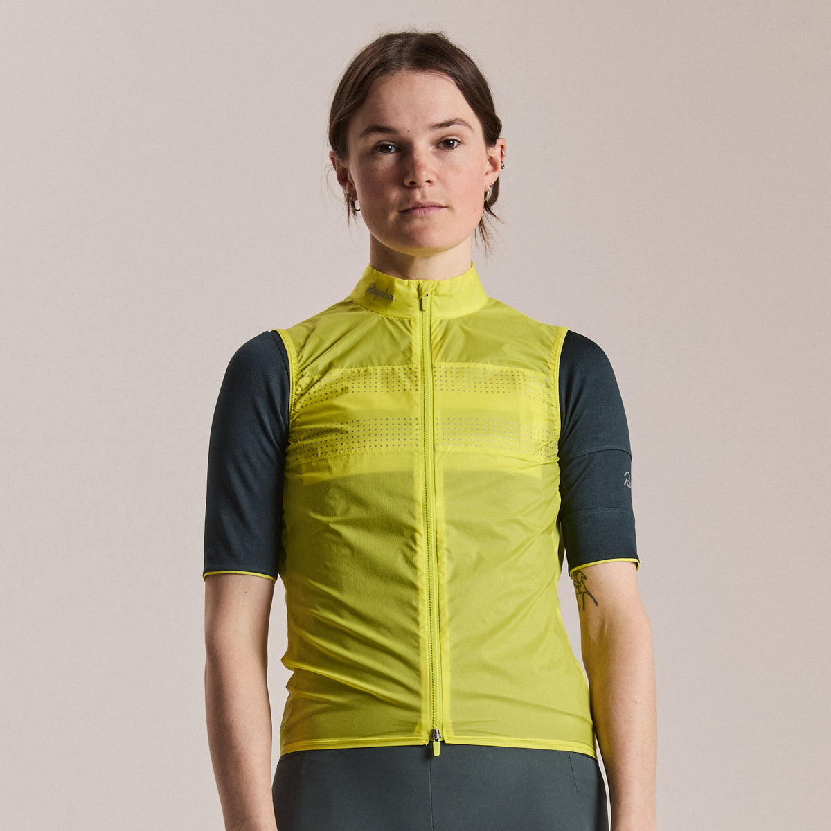 Women's Brevet Wind Gilet III - Chartreuse/Silver