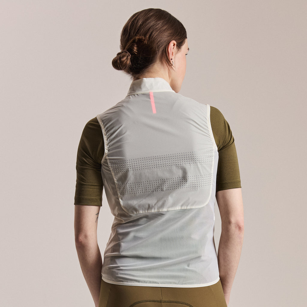 Women's Brevet Wind Gilet III - Cream/Silver