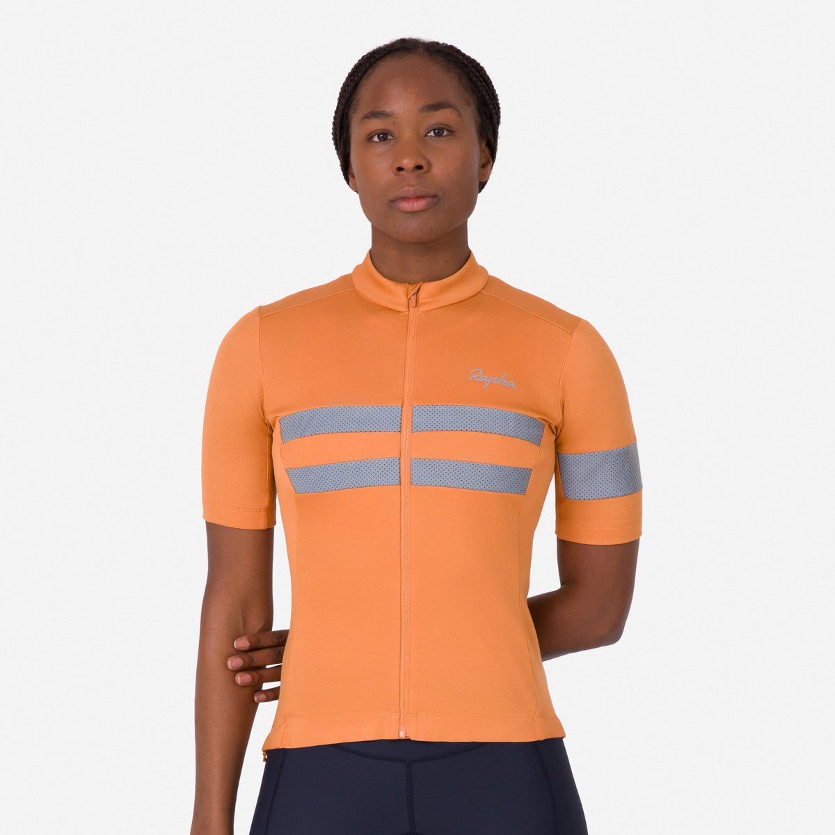 Women's Brevet Jersey - Dusted Orange/Silver