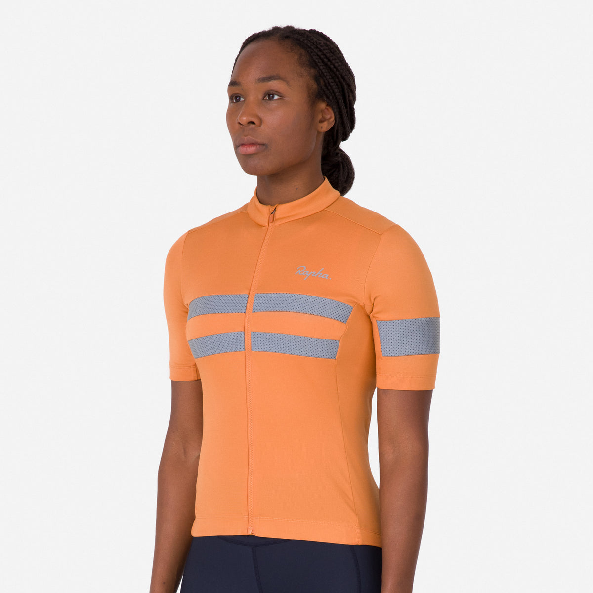 Women's Brevet Jersey - Dusted Orange/Silver
