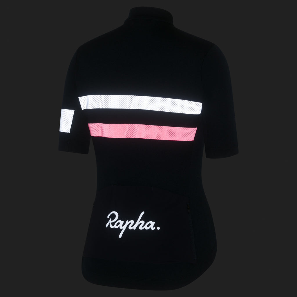 Women's Brevet Jersey - Dark Navy/High-Vis Pink/White