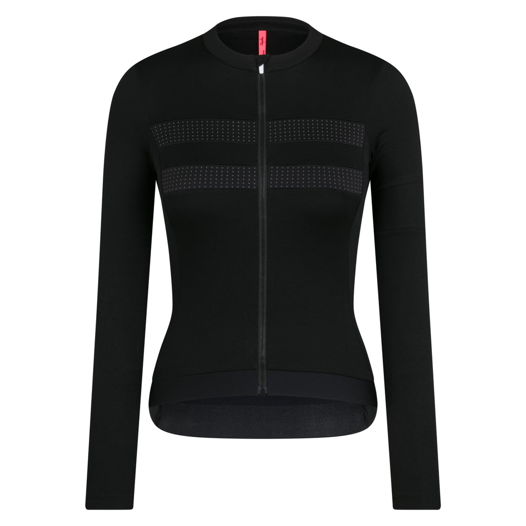 Women's Brevet Long Sleeve Merino Jersey III - Black/Black