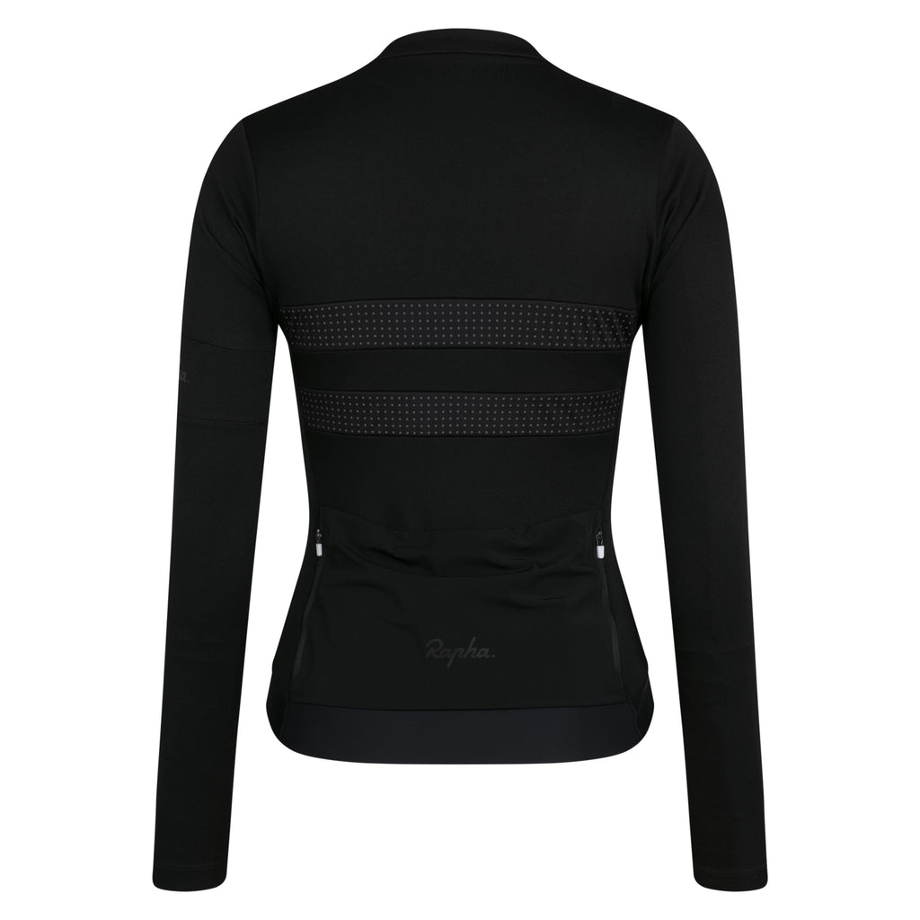 Women's Brevet Long Sleeve Merino Jersey III - Black/Black
