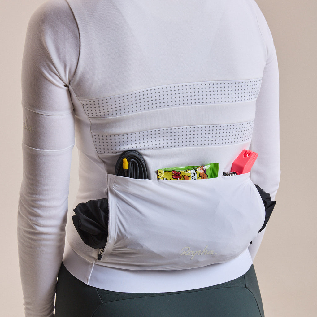 Women's Brevet Long Sleeve Merino Jersey III - White/Silver